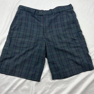 Patagonia Men Khaki Navy Plaid Shorts Size 35